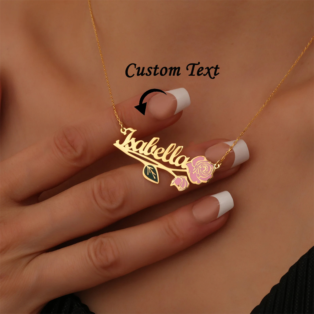 Women Fashion Names - قلادة مخصصة بألوان زاهية مع اسم