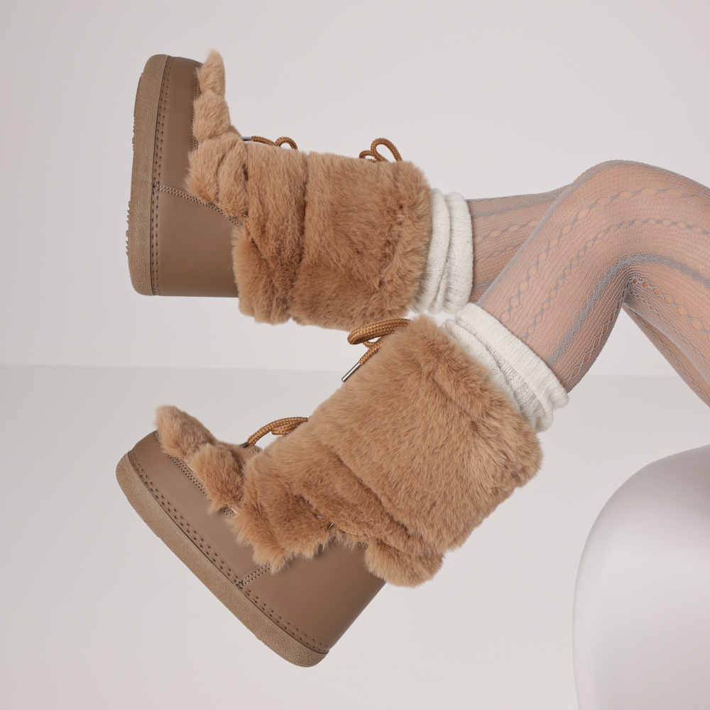 أحذية فروية للنساء ذات مقدمة م - مراجعة Winter Fashion Women Boots وسعره