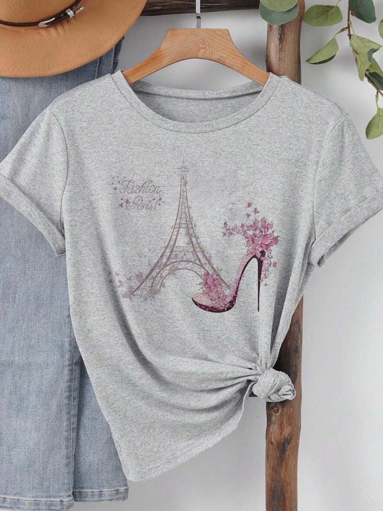 أزياء باريس برج ايفل طباعة الم - مراجعة Women'S Fashion Paris وسعره