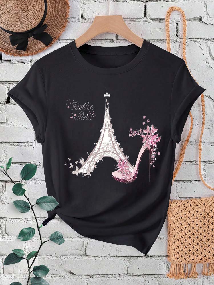أزياء باريس برج ايفل طباعة الم - مراجعة Women'S Fashion Paris وسعره