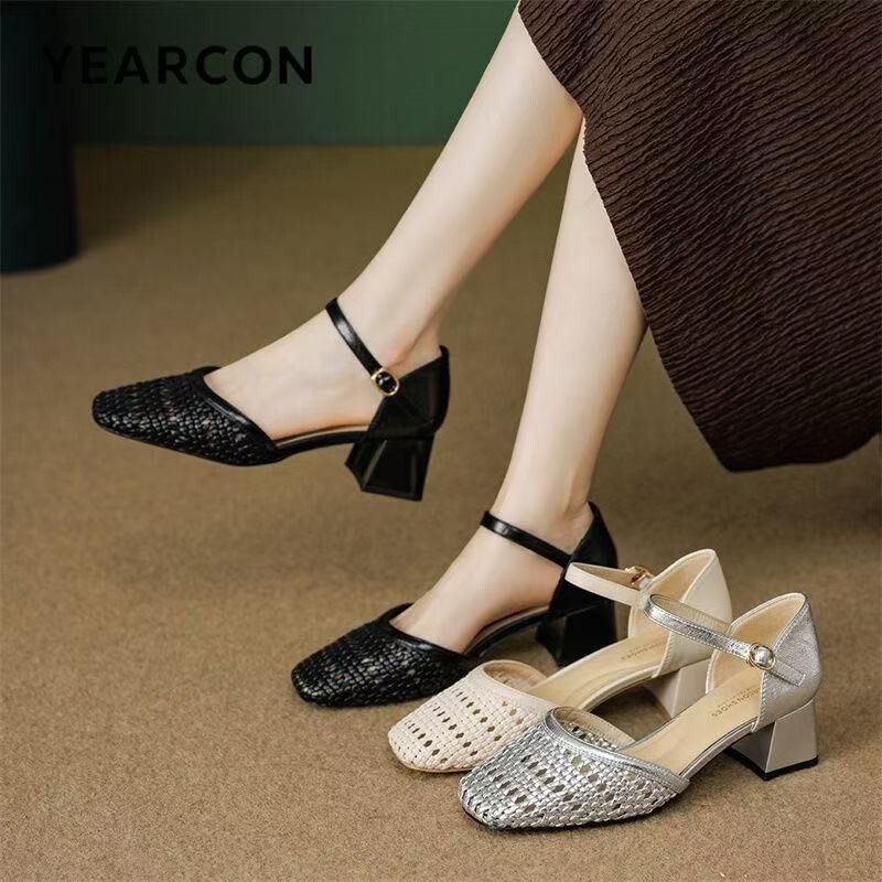 صنادل نسائية أنيقة منسوجة ومفر - مراجعة Women'S Fashion Brand Shoes وسعره