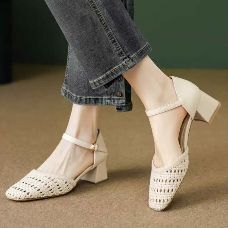 صنادل نسائية أنيقة منسوجة ومفر - مراجعة Women'S Fashion Brand Shoes وسعره