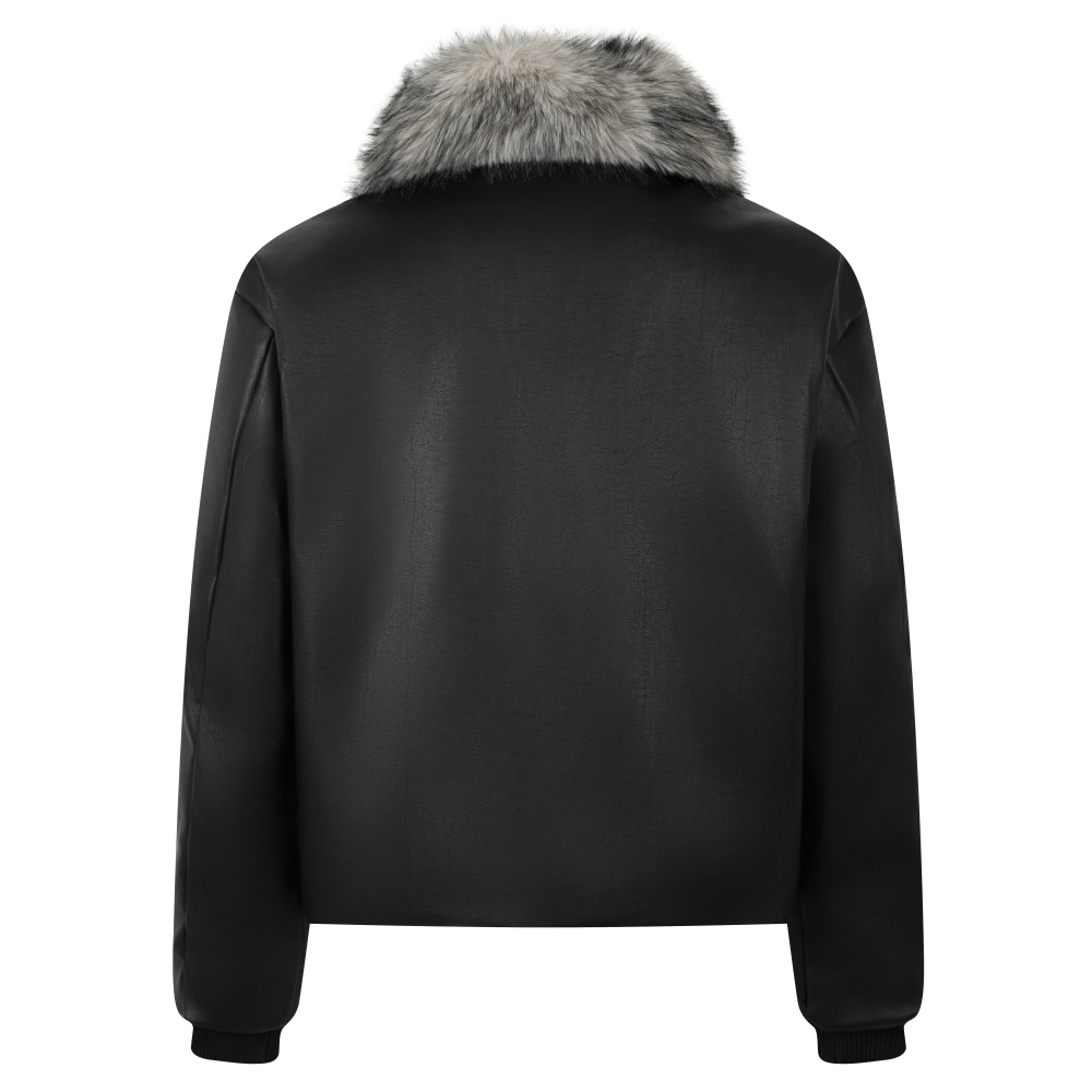 سترة جلدية نسائية مع ياقة من ا - مراجعة Women'S Fashion Quilted Jacket وسعره