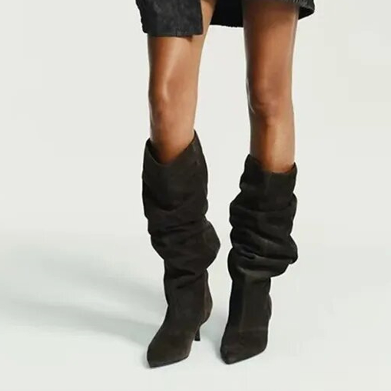 Liyke المدرج موضة مطوي الجلد ا - مراجعة Winter Fashion Women Boots وسعره