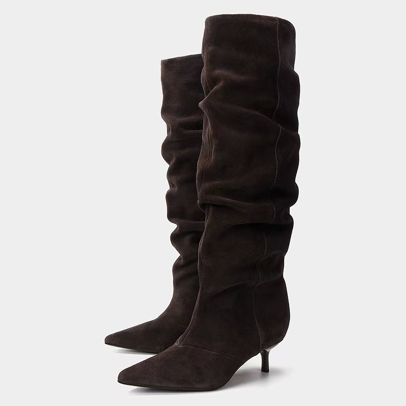 Liyke المدرج موضة مطوي الجلد ا - مراجعة Winter Fashion Women Boots وسعره