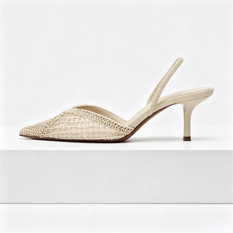 شبكة المنسوجة الكعب الصنادل ال - مراجعة Women'S Fashion Brand Shoes وسعره