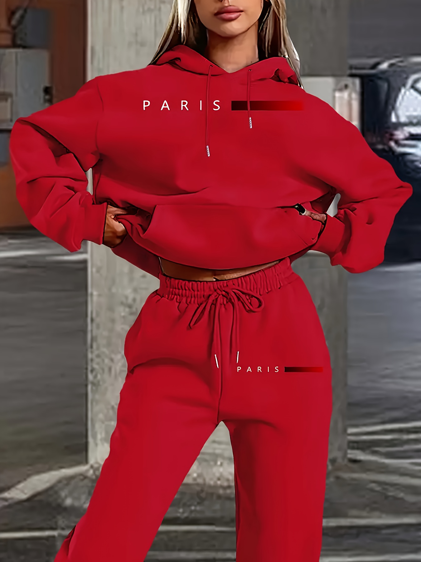 طقم نسائي جديد: هودي وبنطلون ب - مراجعة Women'S Fashion Paris وسعره